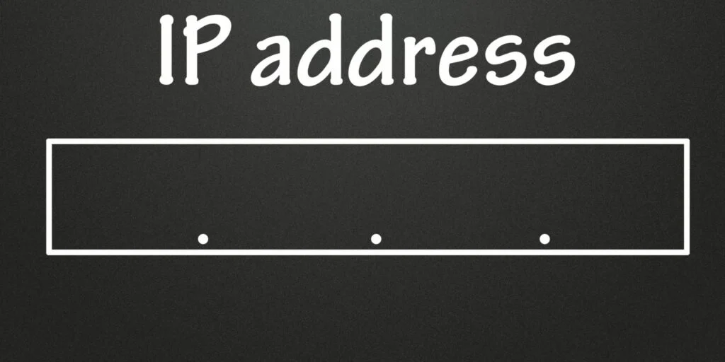 picture of ip address in black