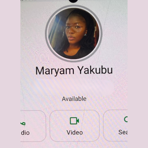 WhatsApp chat screen showing contact name and picture with status