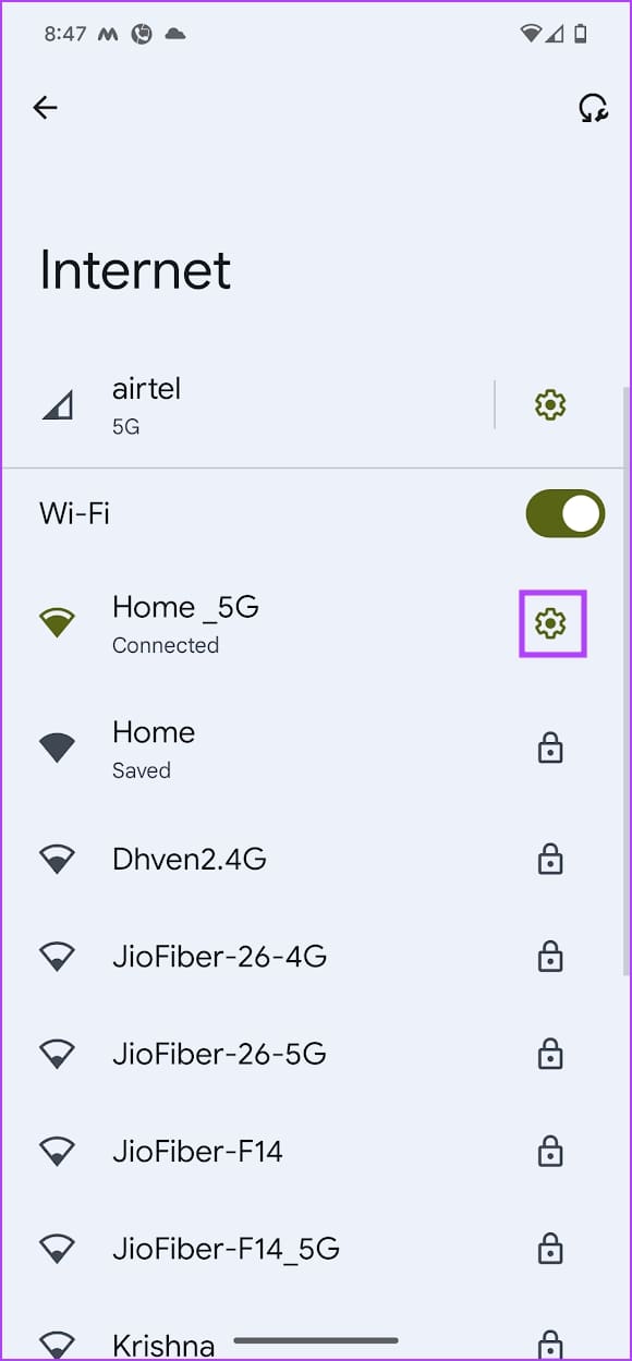 Connecting to the network again