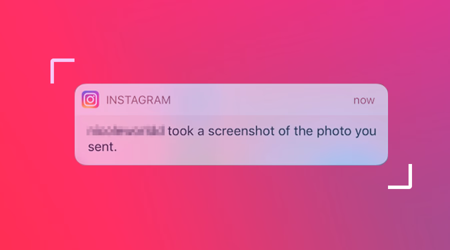 Instagram disappearing message warning about screenshot restrictions