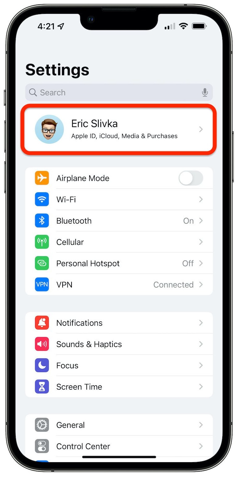 Apple ID avatar
