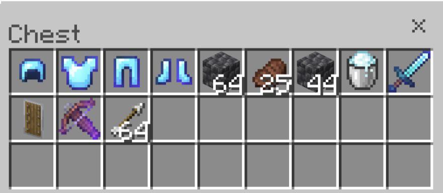 minecraft inventory filled with armour