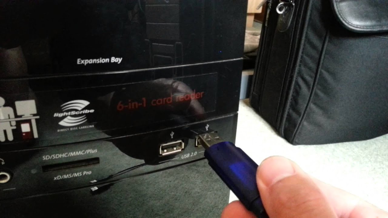 usb inserted into pc