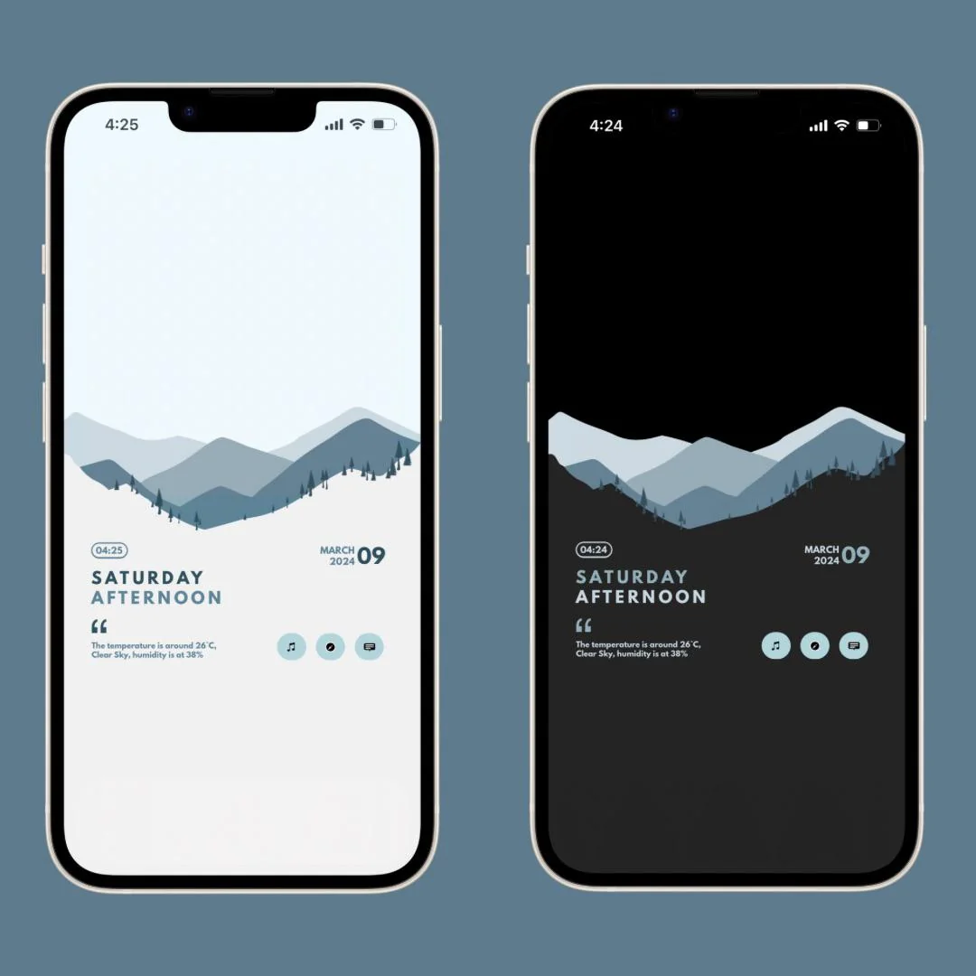 light and dark accent color