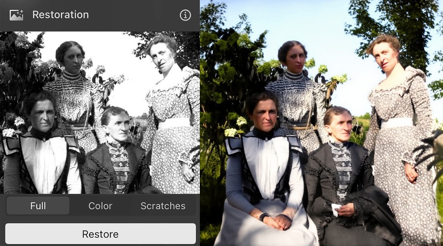 AI photo restoration