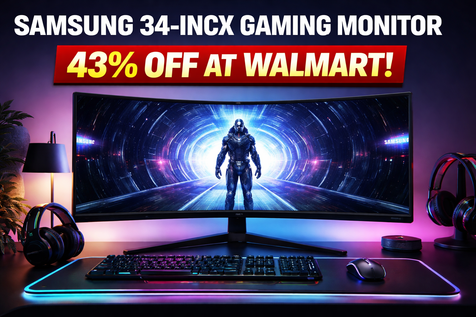 Samsung 34-Inch Gaming Monitor Gets 43% Discount at Walmart