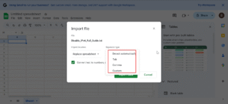 How to Import a Google Docs Document into Google Sheets