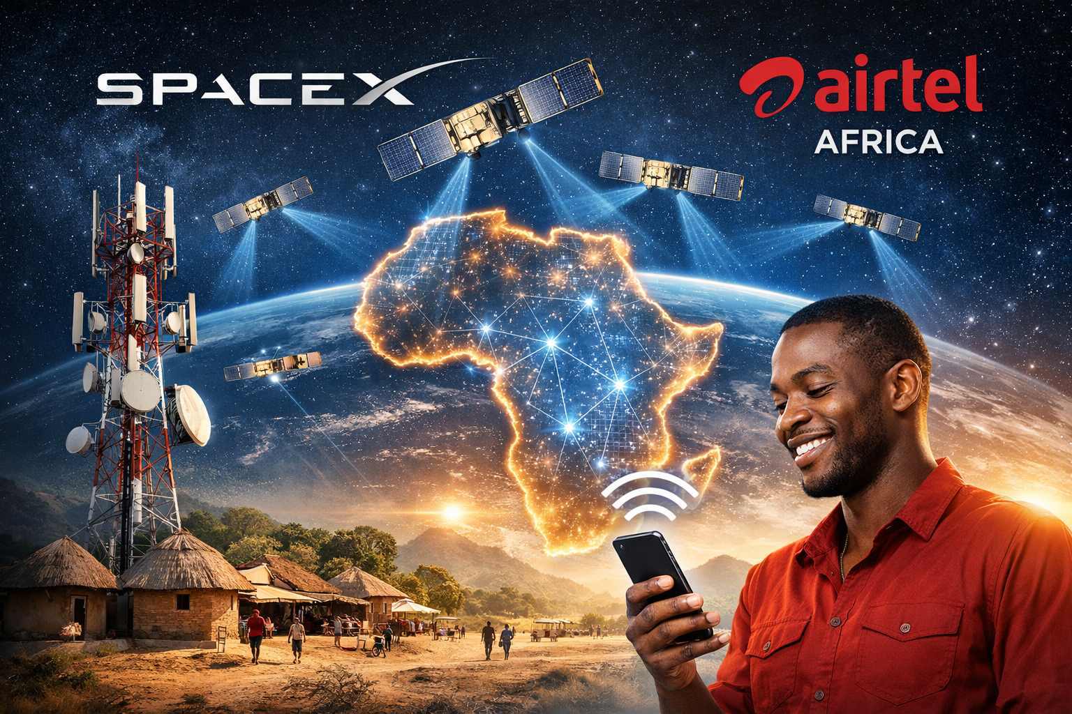 SpaceX and Airtel Africa Partner to Launch Starlink Direct-to-Cell Services