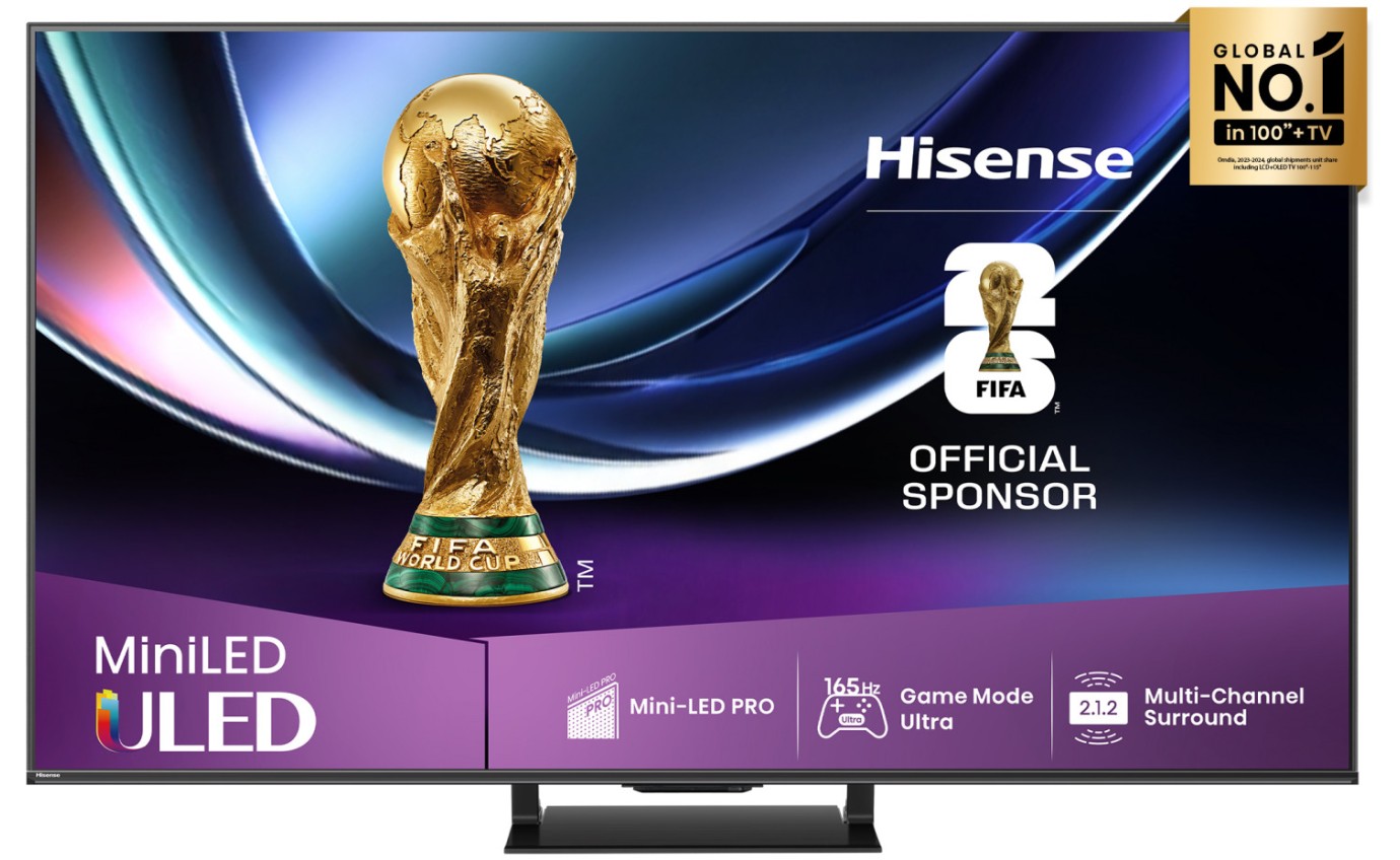 Hisense ULED Mini-LED Tv with world cup picture