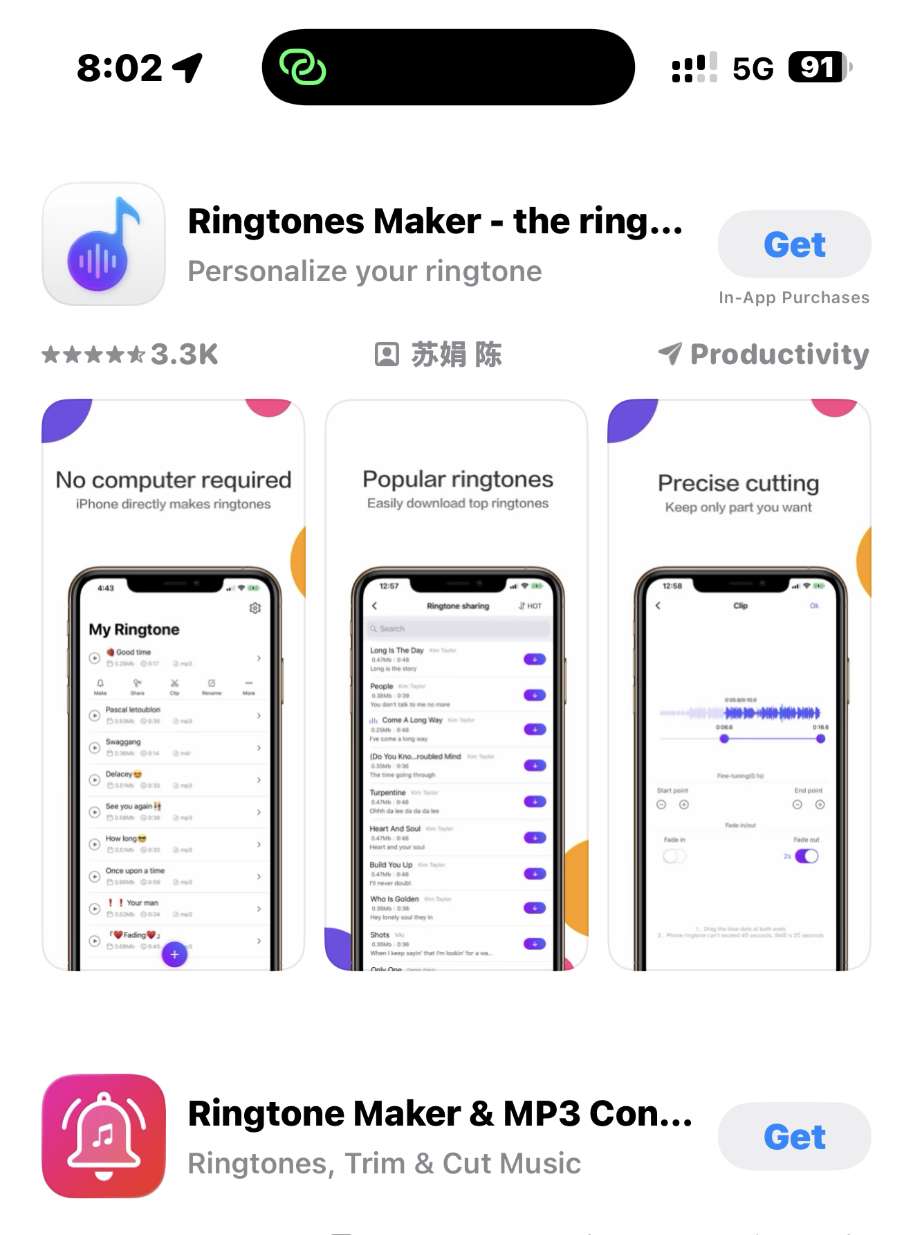 Getting ringtone maker from app store