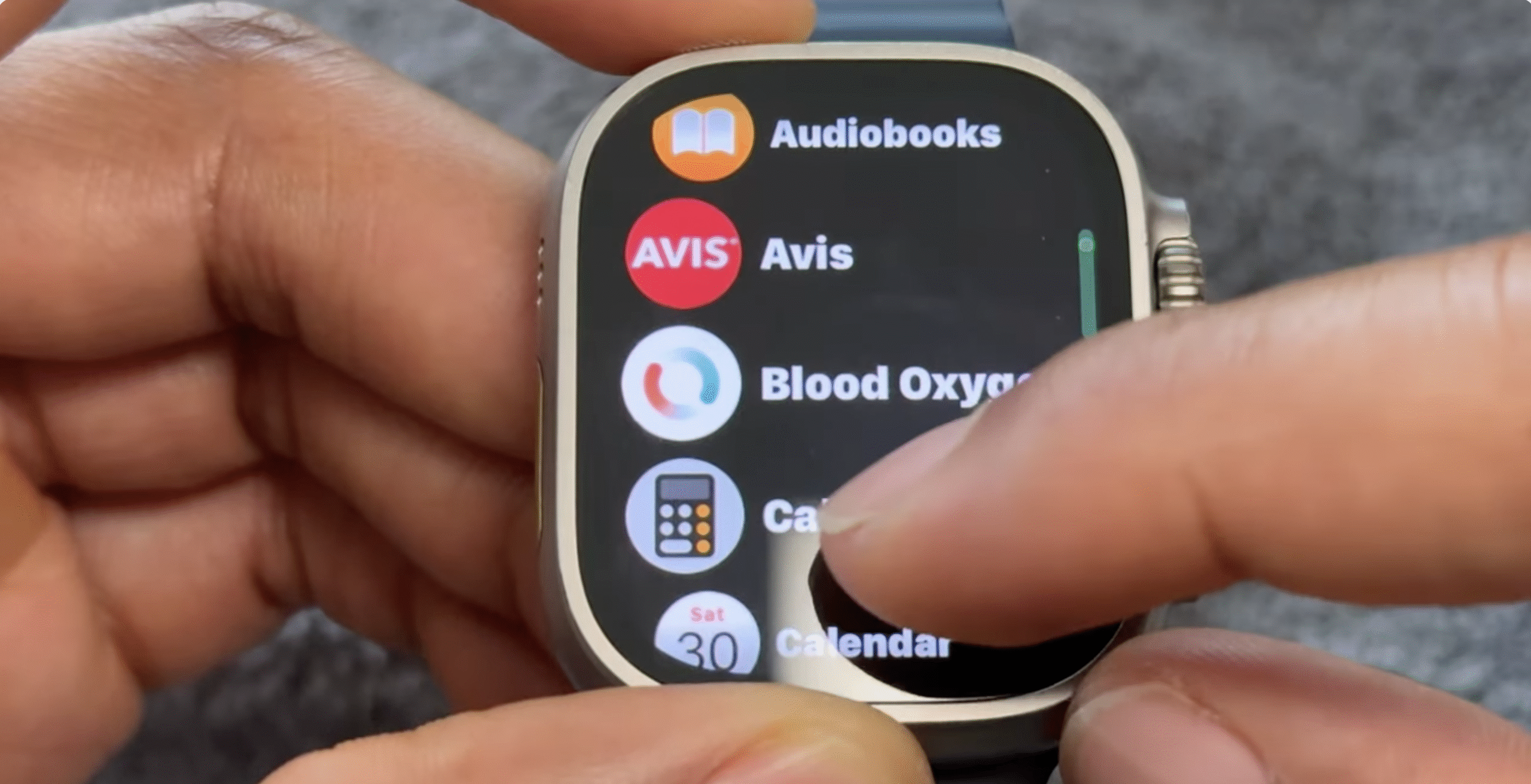 Apple Watch watch face showing Calculator app
