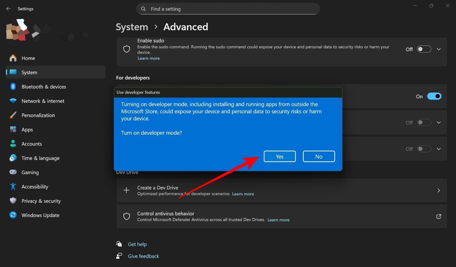 How to enable Developer Mode on Windows 11