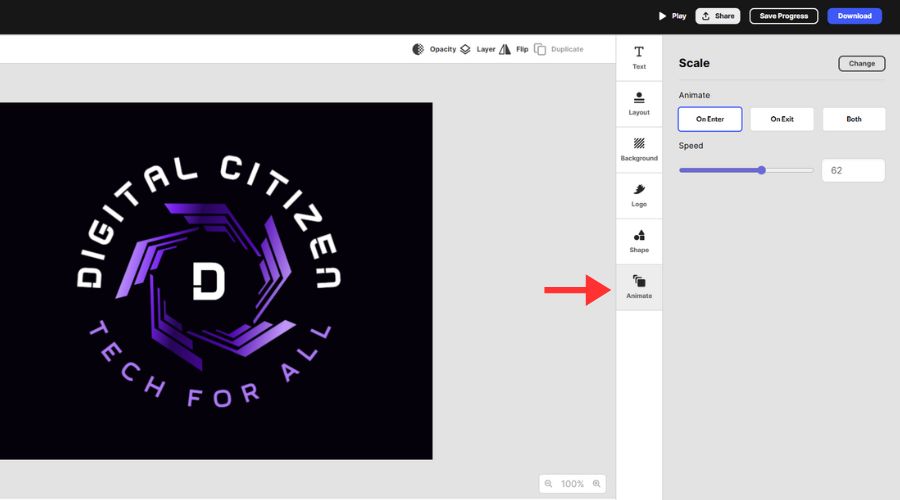 Animated logo maker