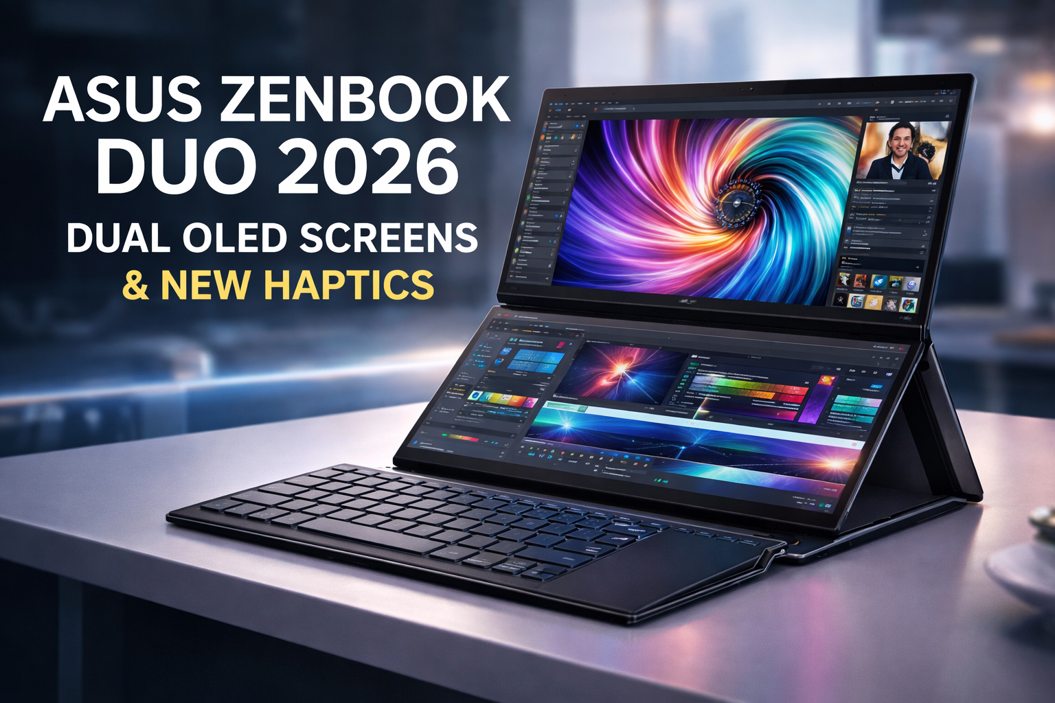 Asus Redesigns Zenbook Duo for 2026 With Dual OLED Screens and New Haptics
