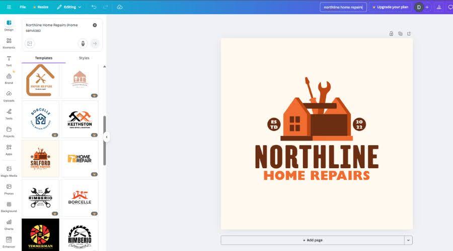 Canva Home Repairs logos