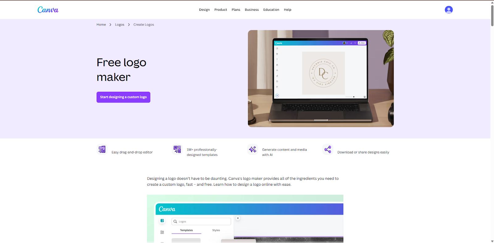 Canva AI logo generators