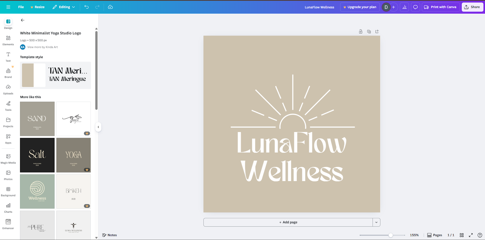 Canva Wellness Studio logos