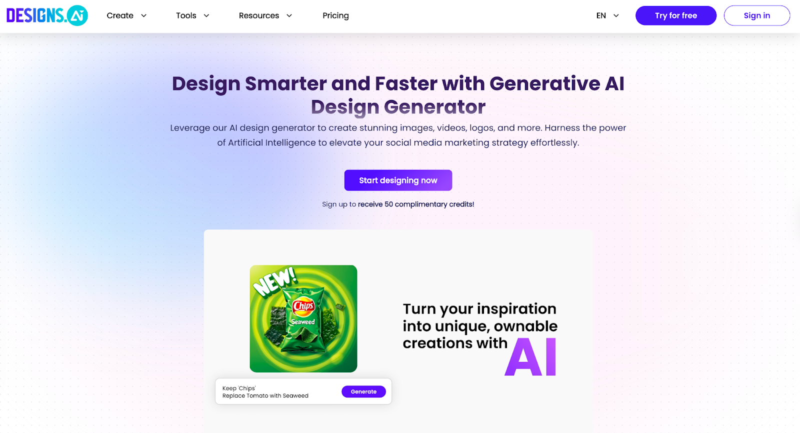 Designs.ai logo maker