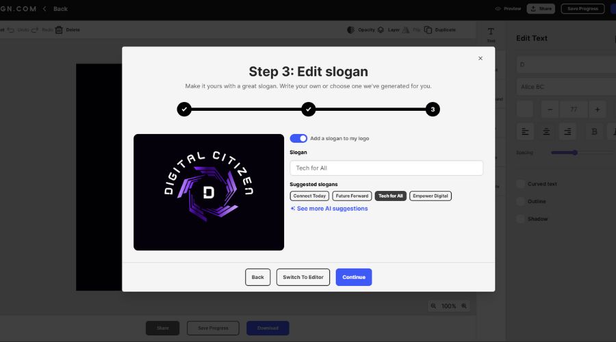 Design.com slogan generator