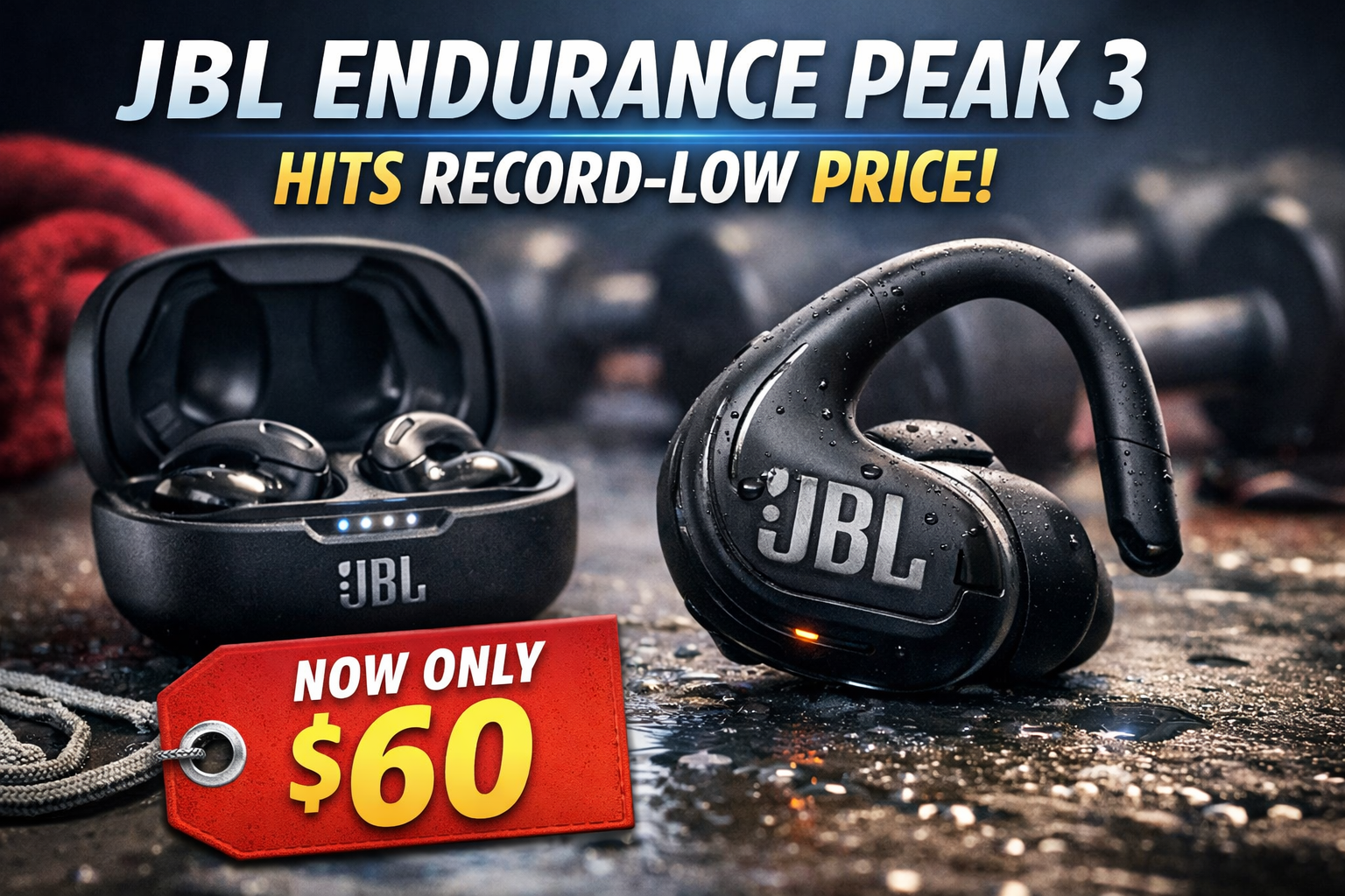 JBL Endurance Peak 3 Earbuds Drop to Around $60 in Rare Discount