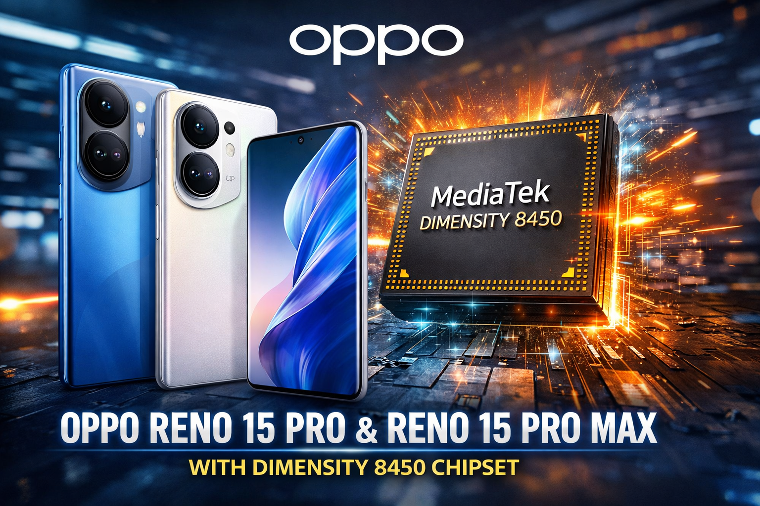 Oppo Launches Reno 15 Pro and Reno 15 Pro Max With Dimensity 8450 Chipset