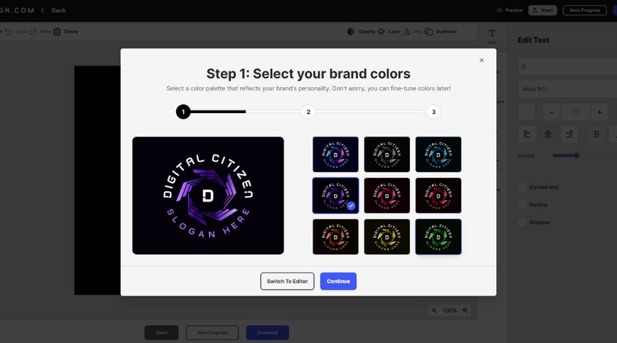 Select brand colors