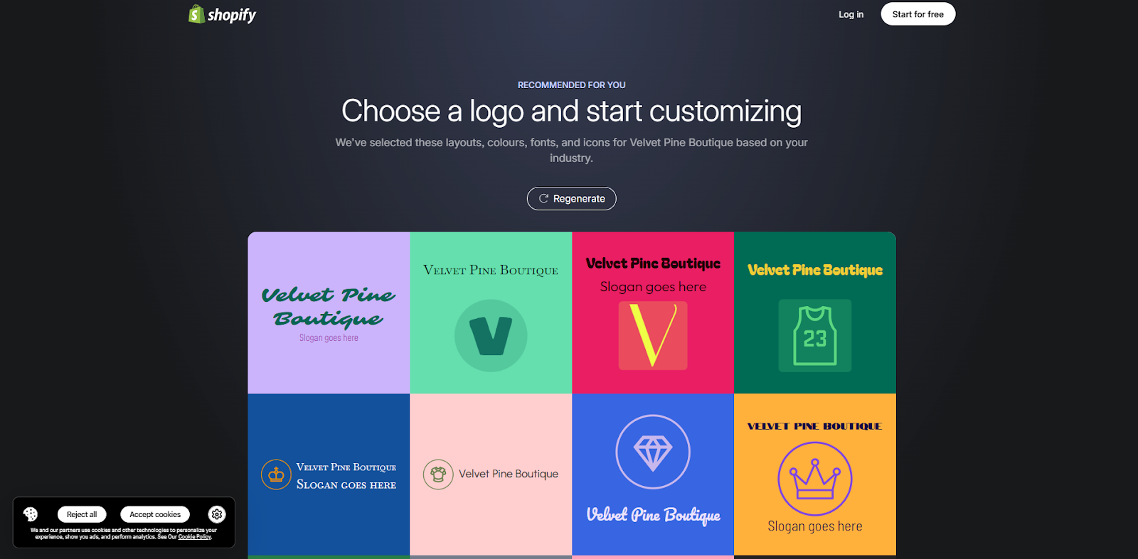 Shopify logo makers