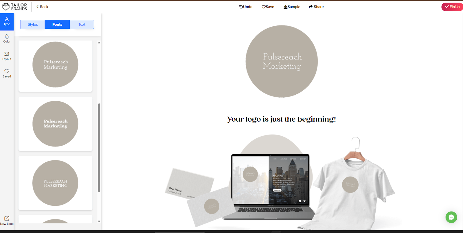 Tailor Brands digital marketing logos