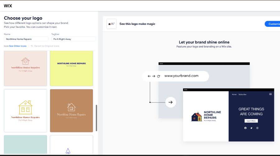 Wix AI logos