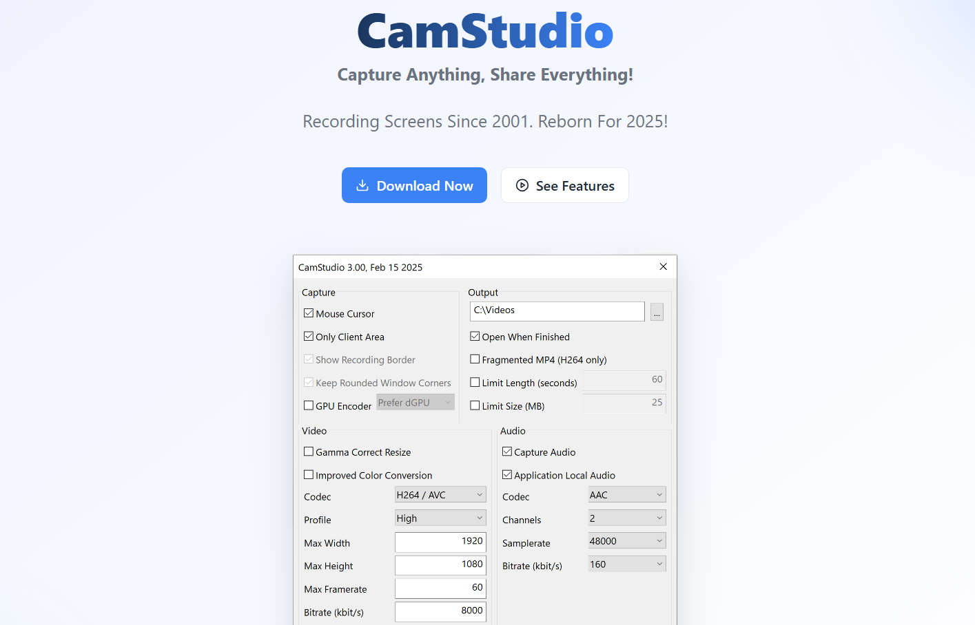 CamStudio: A Free Video Screen Recording Software for Windows