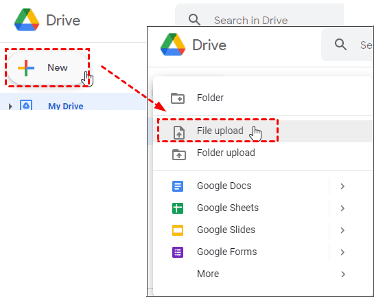 Upload PDF file