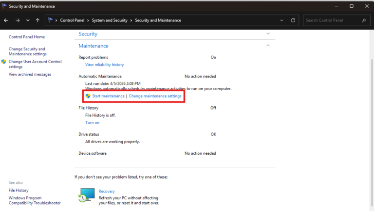 How to Start or Stop Automatic Maintenance in Windows 11 (Without ...