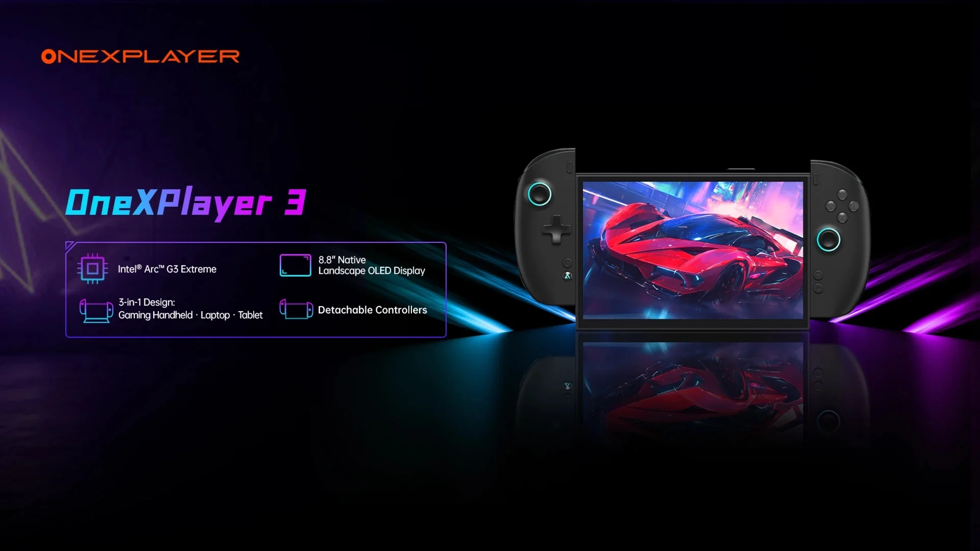 OneXPlayer 3 pairs Intel’s Arc G3 Extreme with an 8.8 inch OLED and a flexible 3 in 1 design