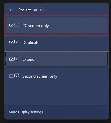 How to Switch to One Monitor in a Dual Screen Setup Using Win + P