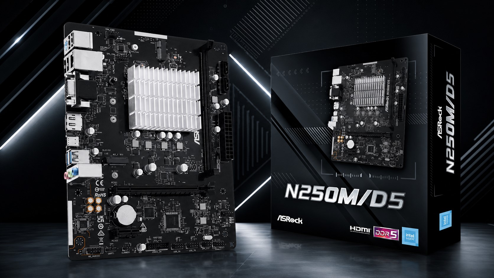ASRock’s N250M D5 motherboard is built for silent entry level desktops