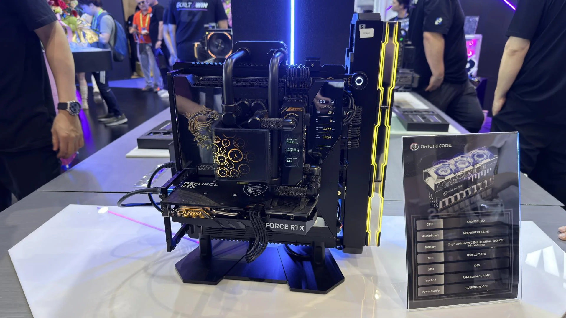 Origin Code Shows High Capacity Vortex DDR5 Memory and Liquid Cooling at Computex