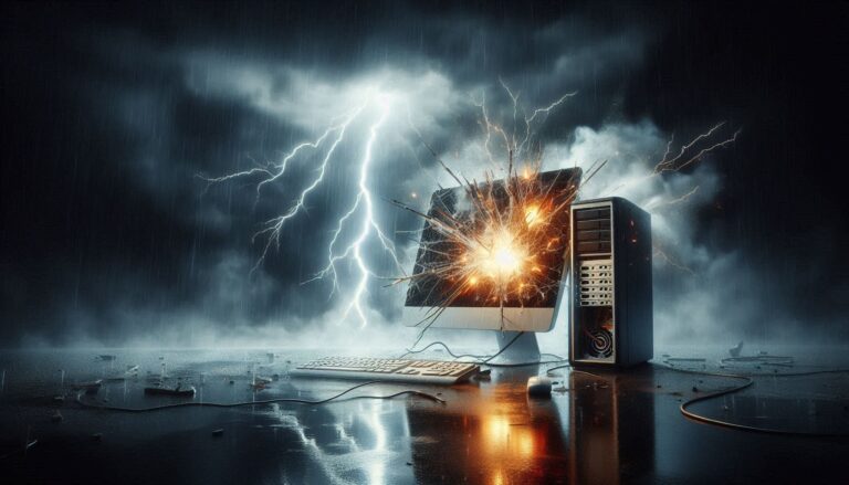 Lightning Hit Computer Lightning Strike Reaches Gaming PC Through Internet Cable and Burns ...