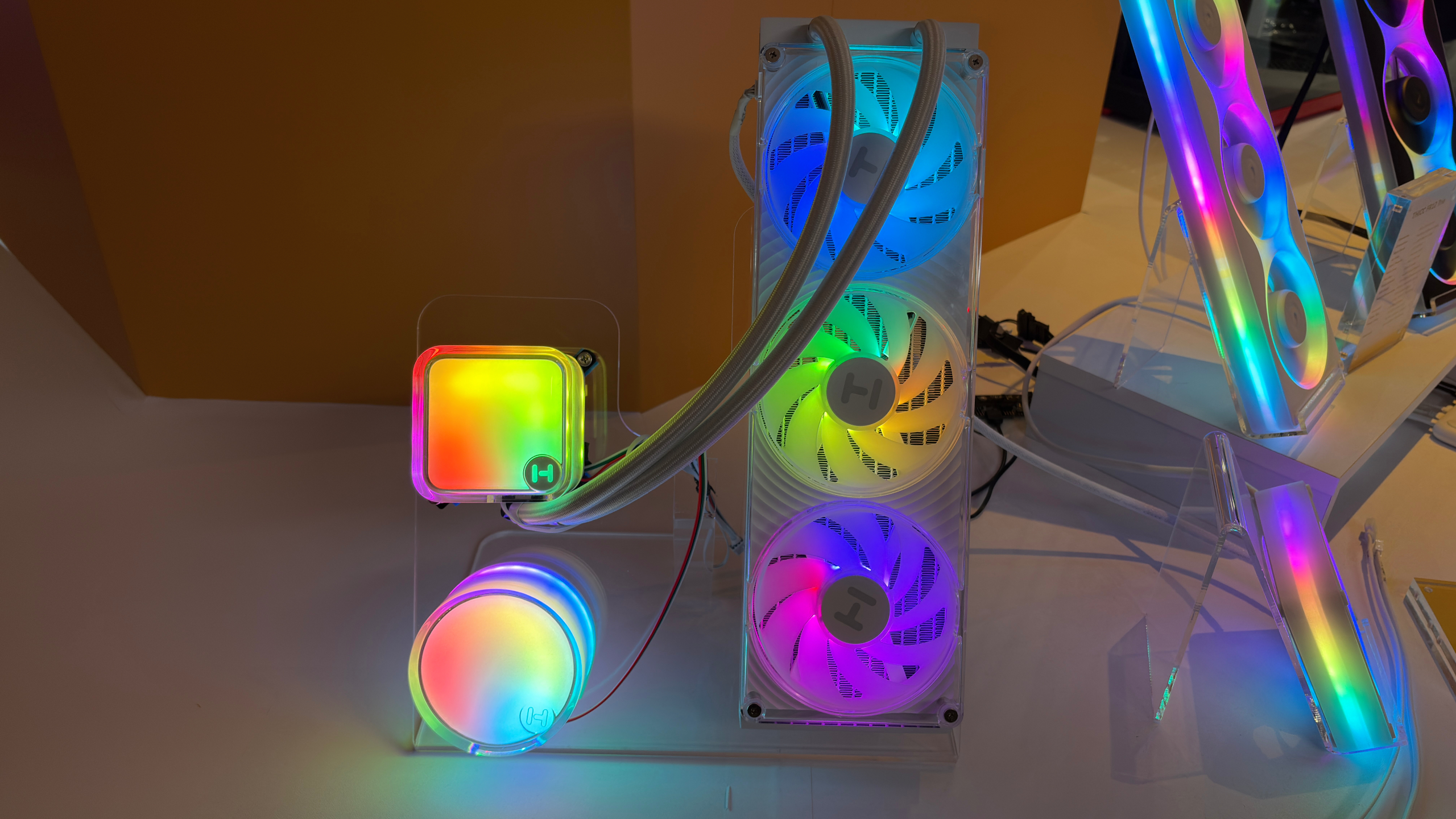 Hyte Shows Prototype AIO Cooler With Transparent Shroud and RGB Pump Design