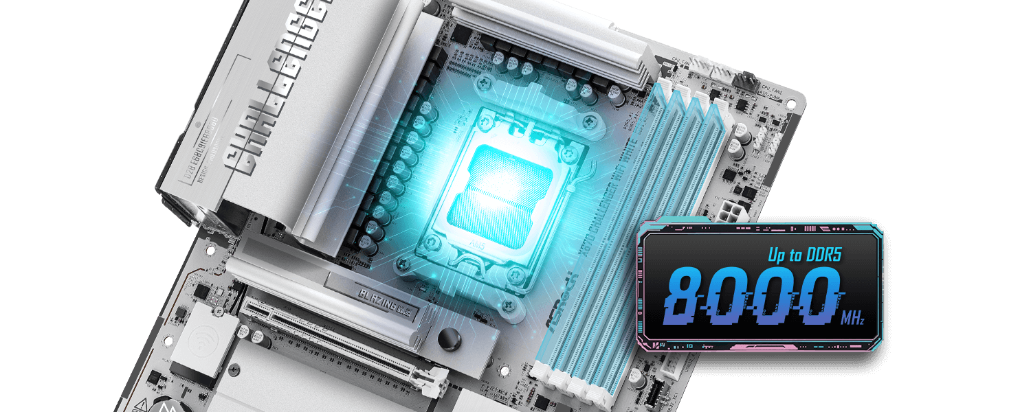 ASRock X870 Challenger WiFi White Brings USB4 And PCIe 5.0 To AM5 Builds For $169