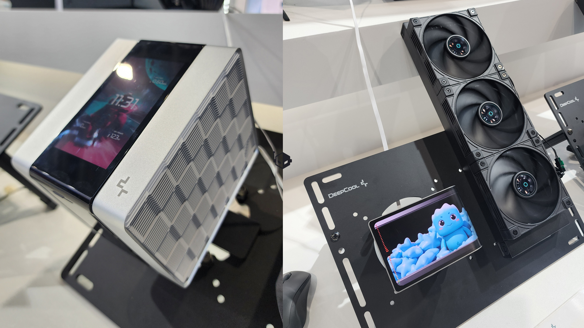 DeepCool Shows New Curved Screen AIO and Assassin V Vision Air Cooler at Computex