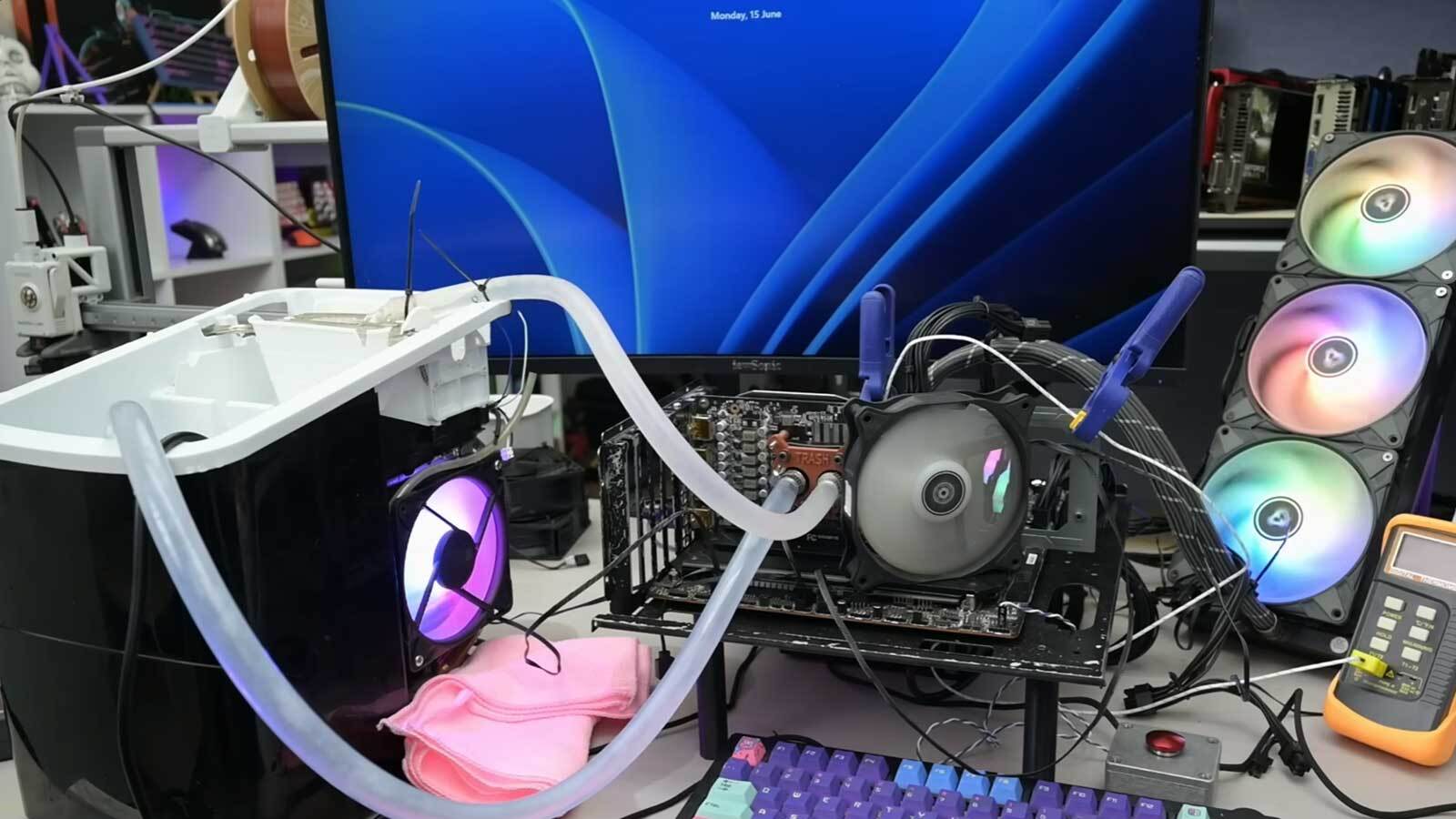 Modder Uses a Countertop Ice Machine to Cool an RTX 3060 to Just 22°C