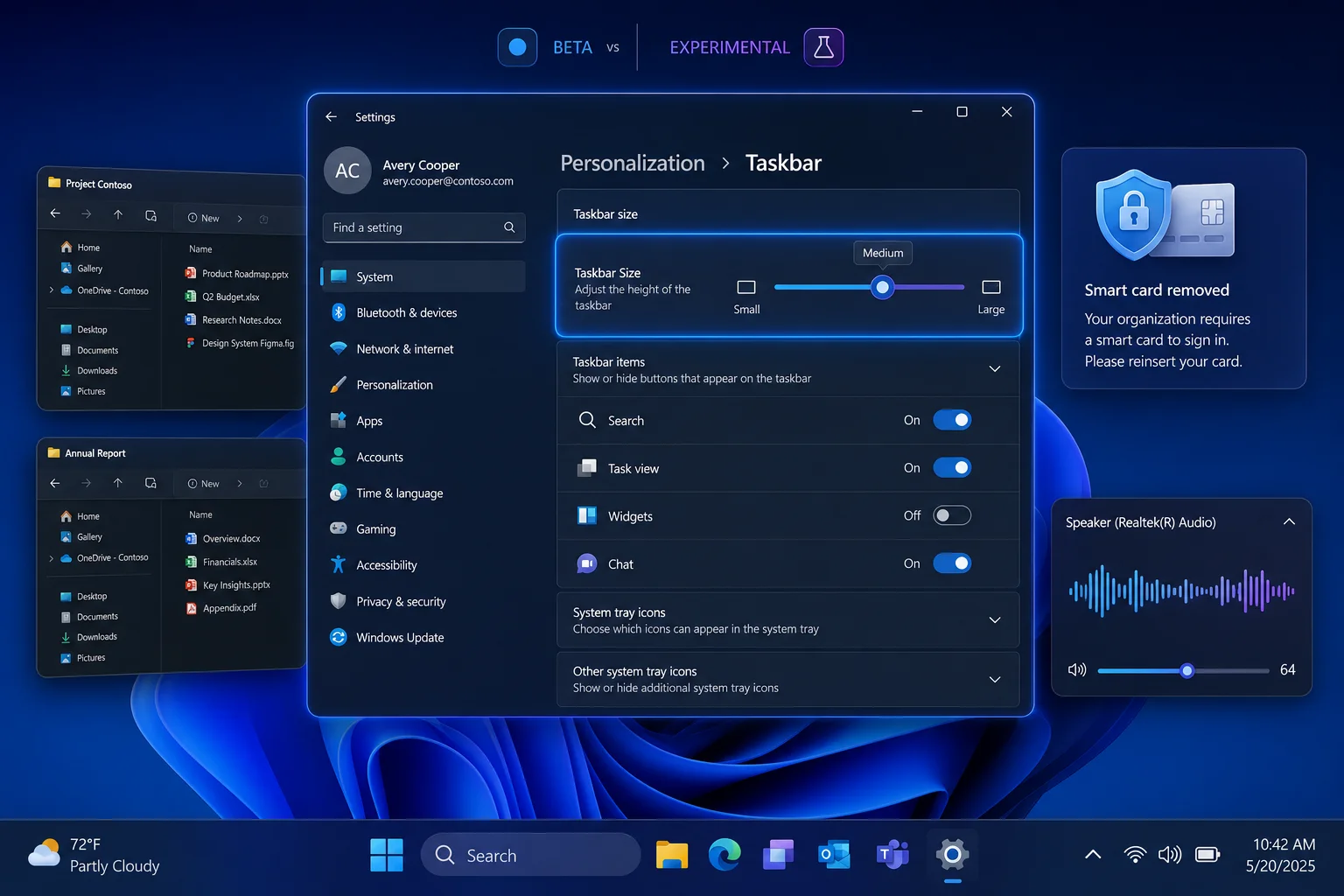 Windows 11 Adds Taskbar Size Controls and File Explorer Fixes in New Insider Builds