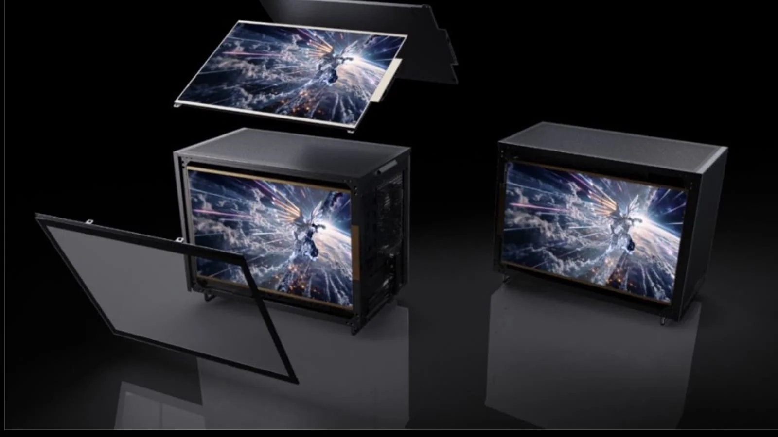 Gigabyte’s new Aorus PC case can turn its side panel into a 16 inch monitor