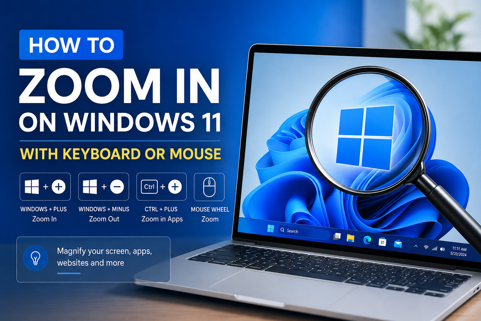 How to Zoom In on Windows 11 With a Keyboard or Mouse
