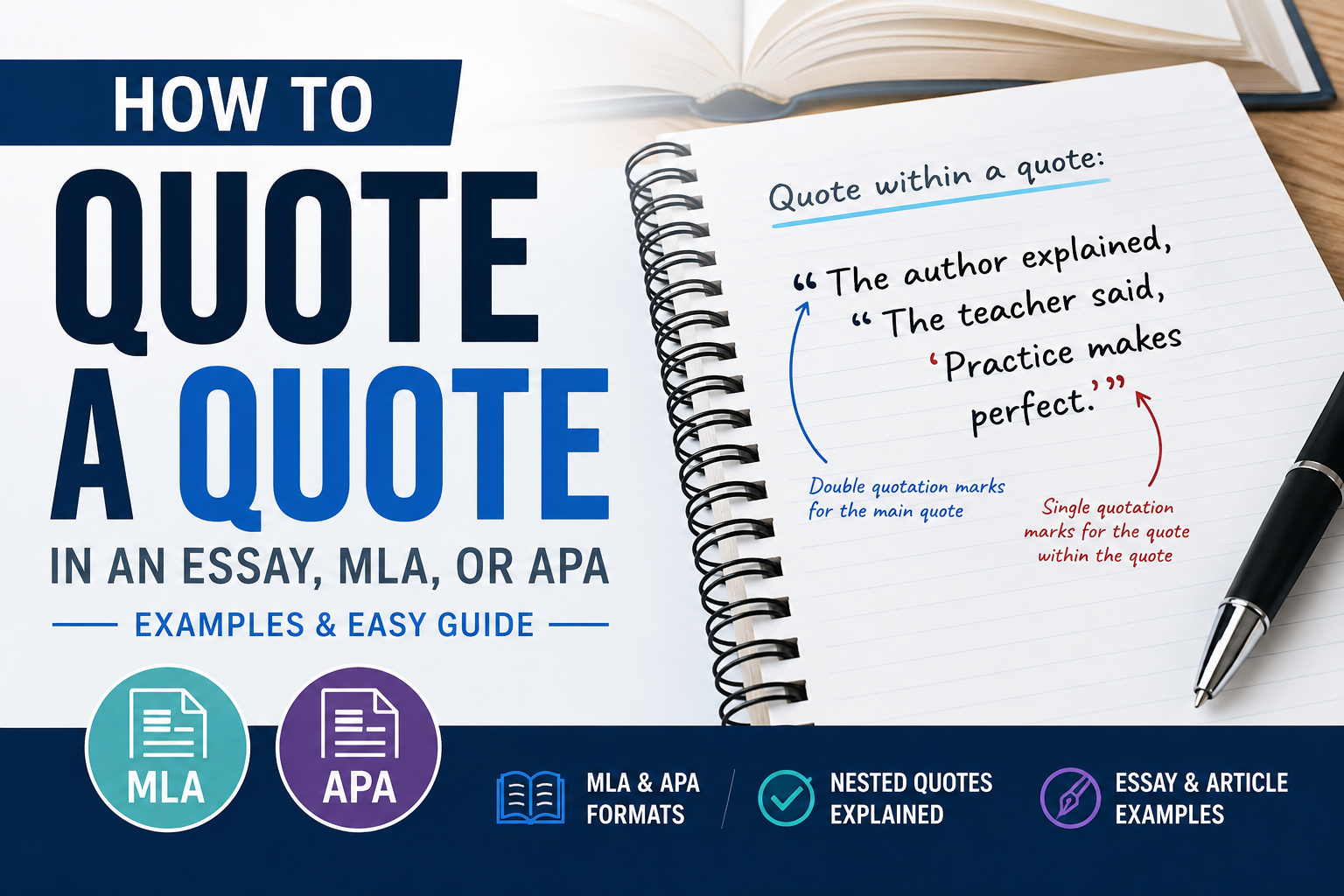 How to Quote a Quote in an Essay, MLA, or APA