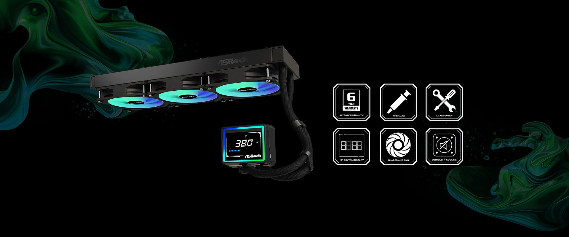 ASRock Challenger 360 Digital Offers 360mm AIO Cooling and LCD Display for $89.99