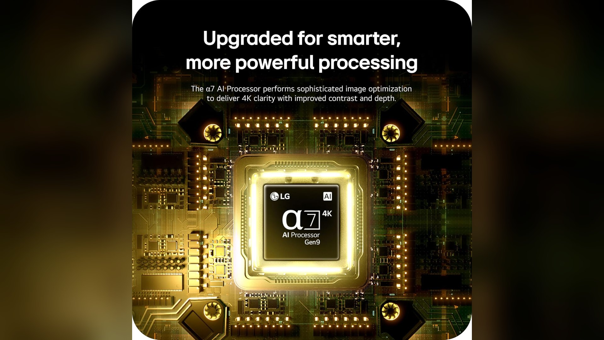 LG A7 AI Processor 4K Gen9 chip graphic