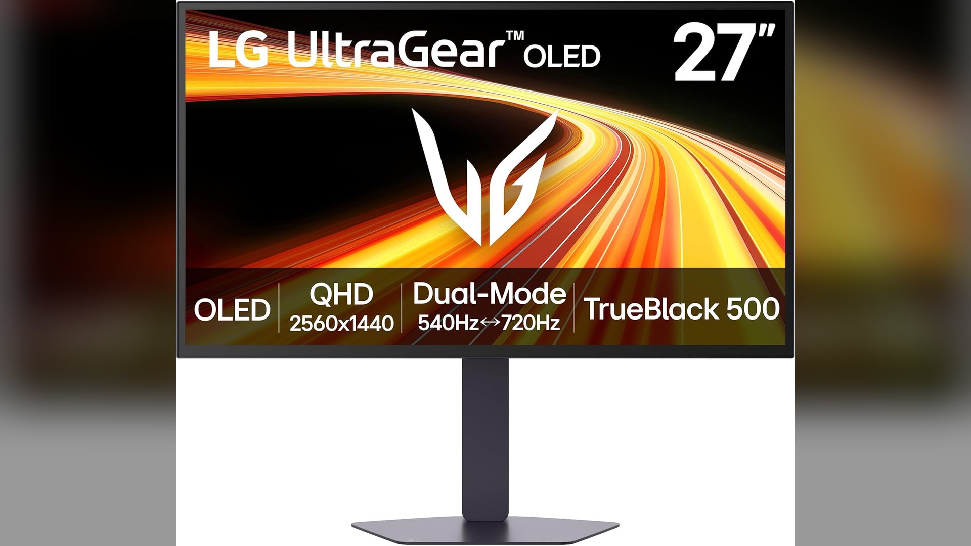 Banner listing the monitor's headline specifications