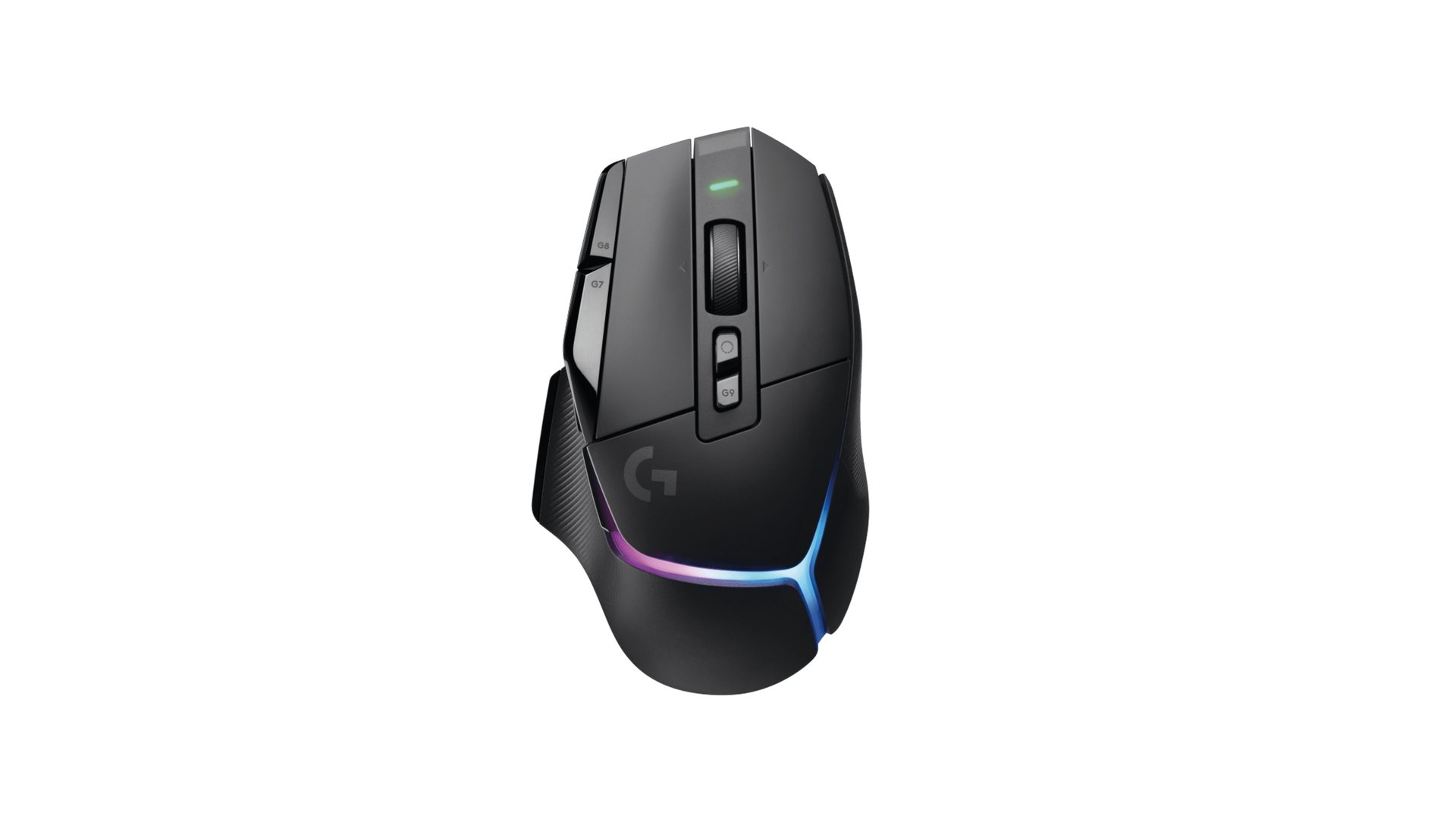 Top-down view of the Logitech G502 X PLUS mouse