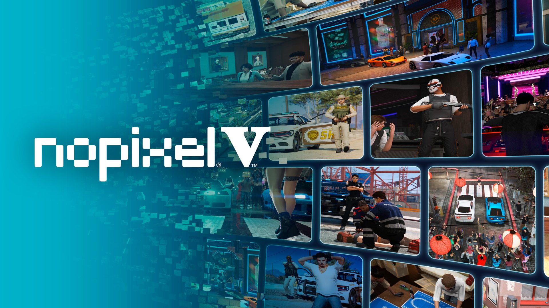Newswire artwork for the nopixel V announcement